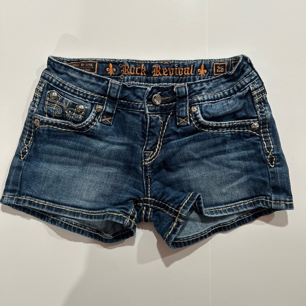 Rock Revival Blue Denim Shorts